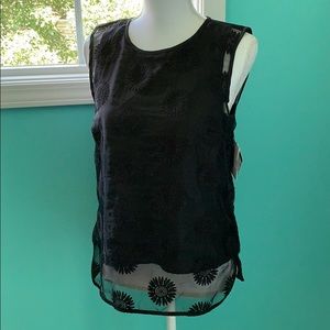 Black Sunflower Vintage Sheer